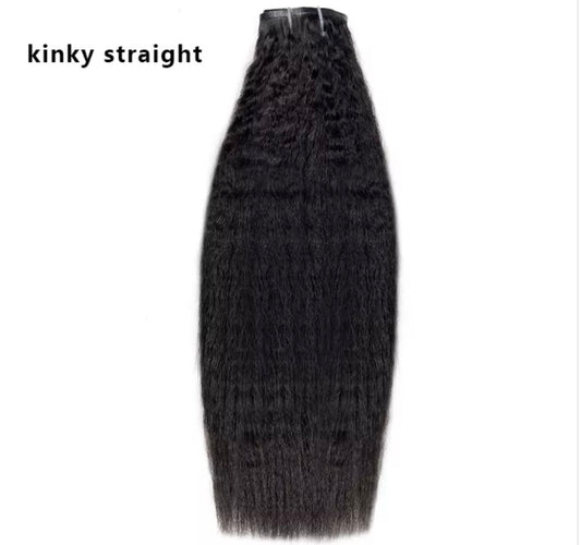 Kinky Straight- Seamless Clip Ins