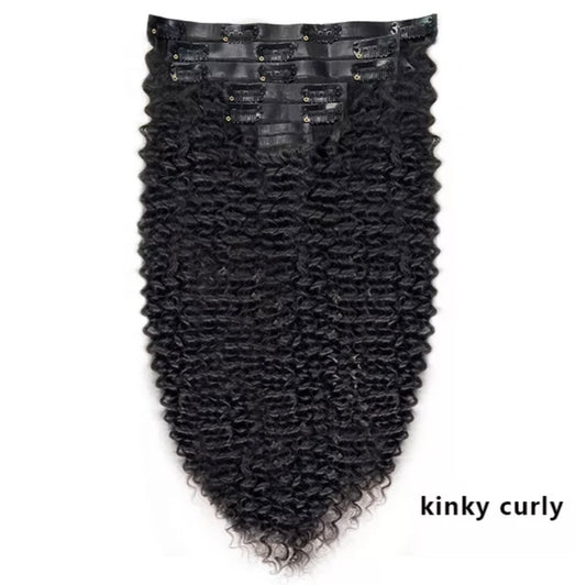 Kinky Curly- Seamless Clip Ins