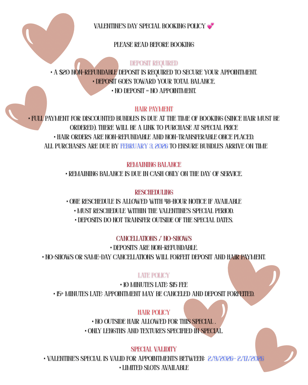 Valentine’s Day Bundles + sew in special