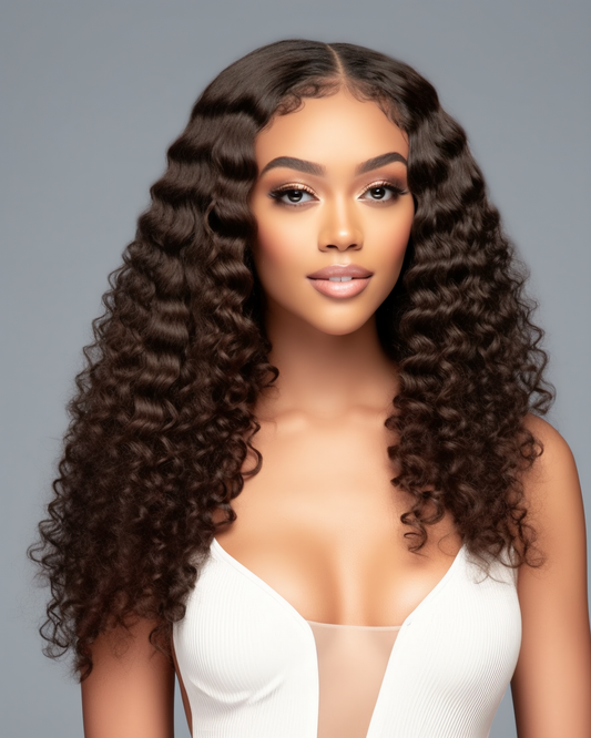 180% Density Lace Front Wig (Water Wave)